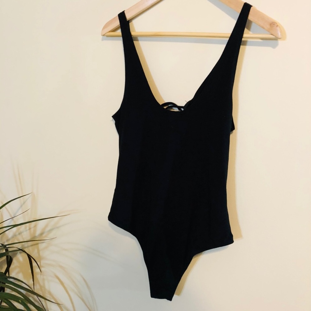 Laced front bodysuit